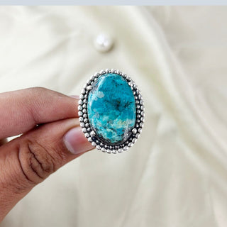 Natural Azurite Ring By Harshita Jewellery