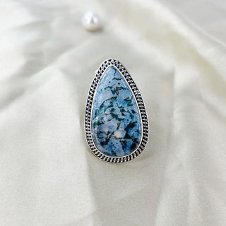 Natural Moss Agate Ring By Harshita Jewellery