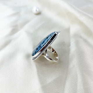 Natural Moss Agate Ring By Harshita Jewellery