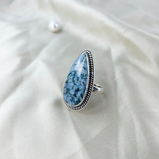 Natural Moss Agate Ring By Harshita Jewellery