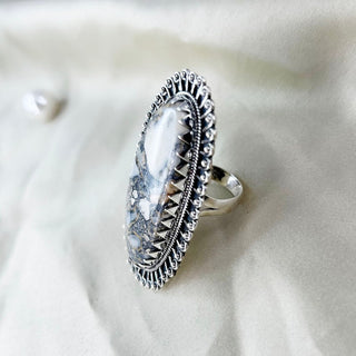 Natural Dendrite Opal Ring By Harshita Jewellery
