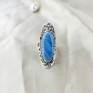 Natural Blue Opal Ring By Harshita Jewellery