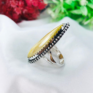 Natural Bumble Bee Jasper Ring By Harshita Jewellery