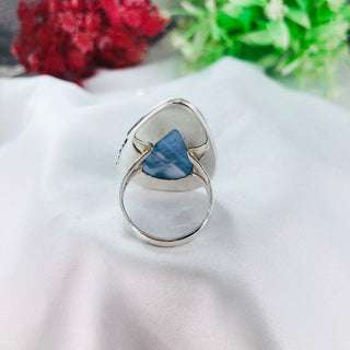 Natural Blue Opal Ring By Harshita Jewellery
