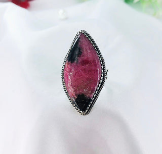 Natural Rhodonite Gemstone Ring By Harshita Jewellery