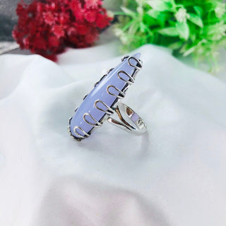 Natural Lavender Quartz & Citrine Gemstone Ring By Harshita Jewellery