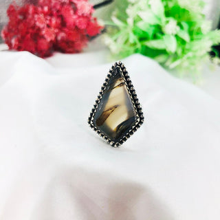 Natural Montana Agate Ring By Harshita Jewellery