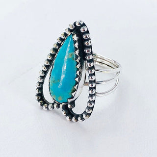 Natural Turquoise Ring By Harshita Jewellery