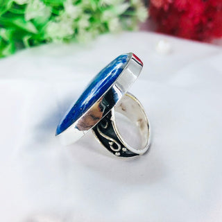 Natural Lapis Lazuli Ring By Harshita Jewellery