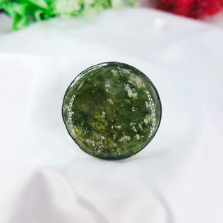 Natural Vesuvianite Gemstone Ring By Harshita Jewellery