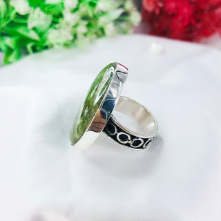 Natural Vesuvianite Gemstone Ring By Harshita Jewellery