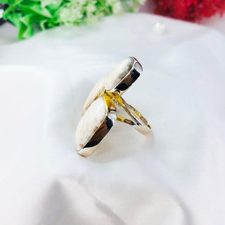 Natural Pink Scolecite Ring By Harshita Jewellery