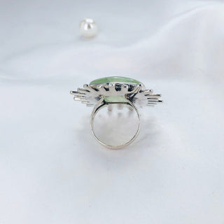 Natural Prehnite Ring By Harshita Jewellery
