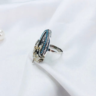 Natural Turquoise Ring By Harshita Jewellery