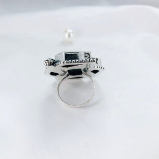 Natural Chrysocolla, Green onyx, Carnelian & lapis lazuli Ring By Harshita Jewellery