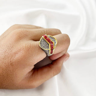 Red ruby ring By Harshita Jewellery