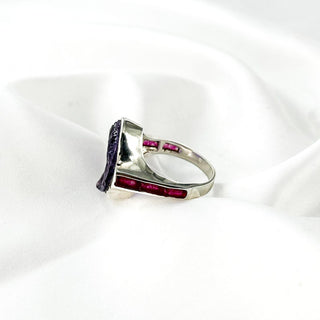 Natural Rough Amethyst Ring By Harshita Jewellery