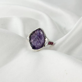 Natural Rough Amethyst Ring By Harshita Jewellery