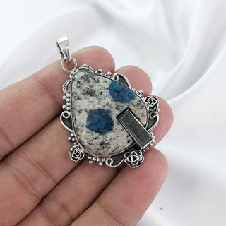 Natural Rainbow Labradorite And K2 jasper Pendant By Harshita Jewellery
