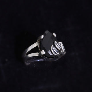 Natural Black Onyx Ring, 925 Sterling Silver, Handmade Gemstone Jewelry, 925 Sterling Silver, Statement Ring for Girls