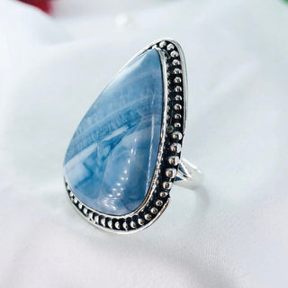 Natural Blue Opal Ring By Harshita Jewellery