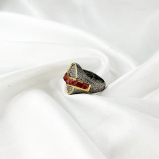 Red ruby ring By Harshita Jewellery