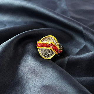 Red ruby ring By Harshita Jewellery