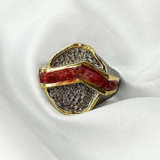 Red ruby ring By Harshita Jewellery