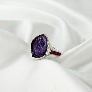 Natural Rough Amethyst Ring By Harshita Jewellery