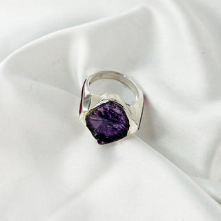 Natural Rough Amethyst Ring By Harshita Jewellery