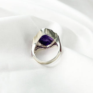 Natural Rough Amethyst Ring By Harshita Jewellery