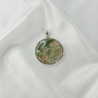 Natural Prehnite Gemstone Pendant By Harshita Jewellery