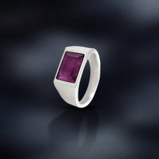 Amethyst Gemstone Men's Ring By Harshita Jewellery