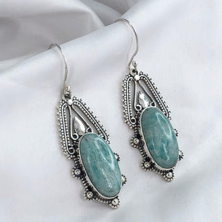 Amazonite Gemstone Earring By Harshita Jewellery