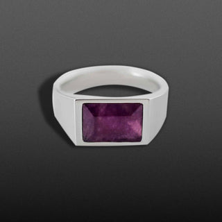 Amethyst Gemstone Men's Ring By Harshita Jewellery