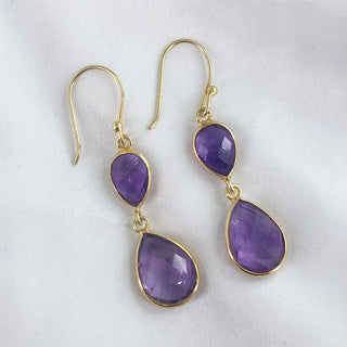 Amethyst Gold Earring By Harshita Jewellery