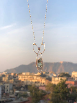 Genuine Moldavite Rough Pendant 100% Natural With Certified Gemstone From Czech Republic 925 Sterling Silver Handmade Designer Jewelry