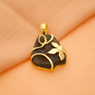 Genuine Moldavite Rough Pendant 100% Natural Gemstone From Czech Republic 14k gold filled in 925 Sterling Silver Handmade Designer Jewelry