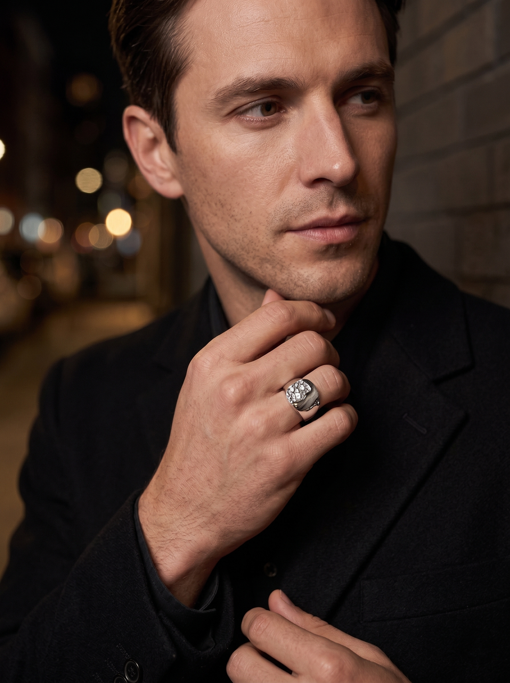Blue Topaz Men's Ring By Harshita Jewellery