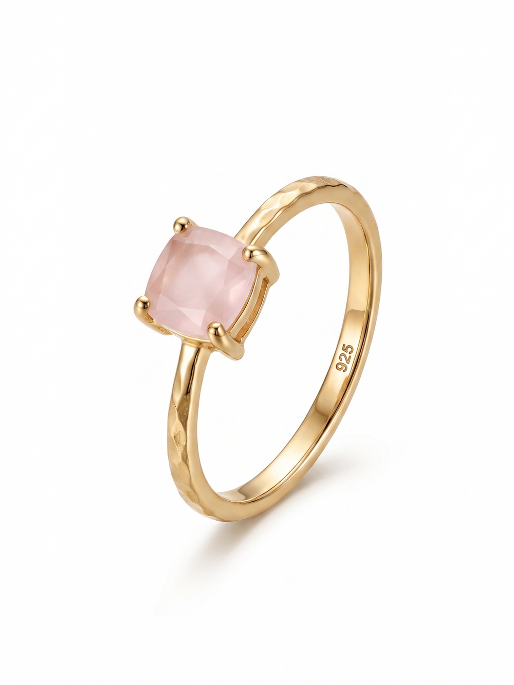 NATURAL ROSE QUARTZ RING GEMSTONE 925 STEALING SILVER RING, DECORATED WITH DEDICATED WOMEN JEWELRY