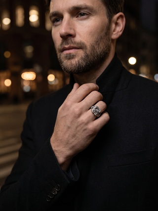 Smoky Quartz Men's Ring By Harshita Jewellery