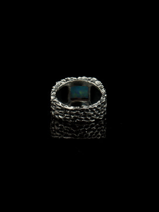 Sleeping Beauty Turquoise Forge Ring – 925 Sterling Silver
