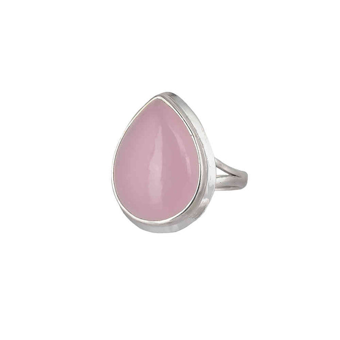 NATURAL AQUA CHALCEDONY GEMSTONE RING WITH 925 STEALING SILVER By HARSHITA JEWELLERY