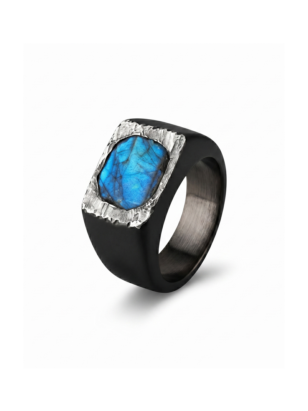 Labradorite Gemstone Men's Ring By Harshita Jewellery