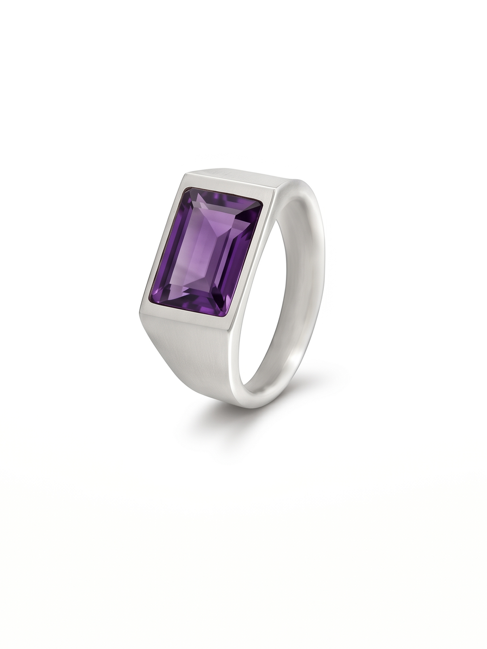 Amethyst Gemstone Men's Ring By Harshita Jewellery