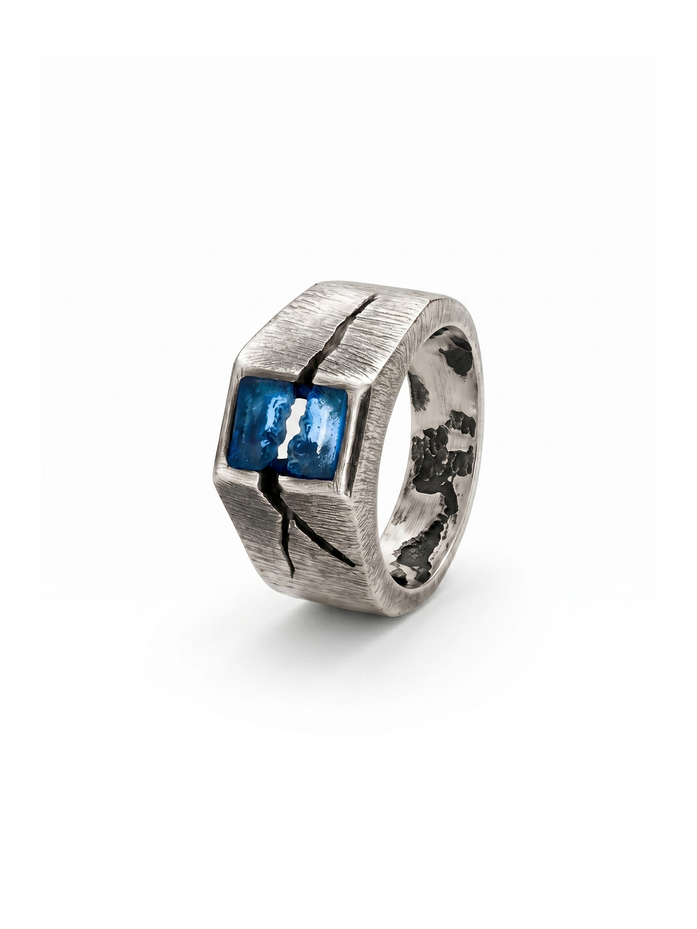 London Blue Topaz Men's Ring By Harshita Jewellery
