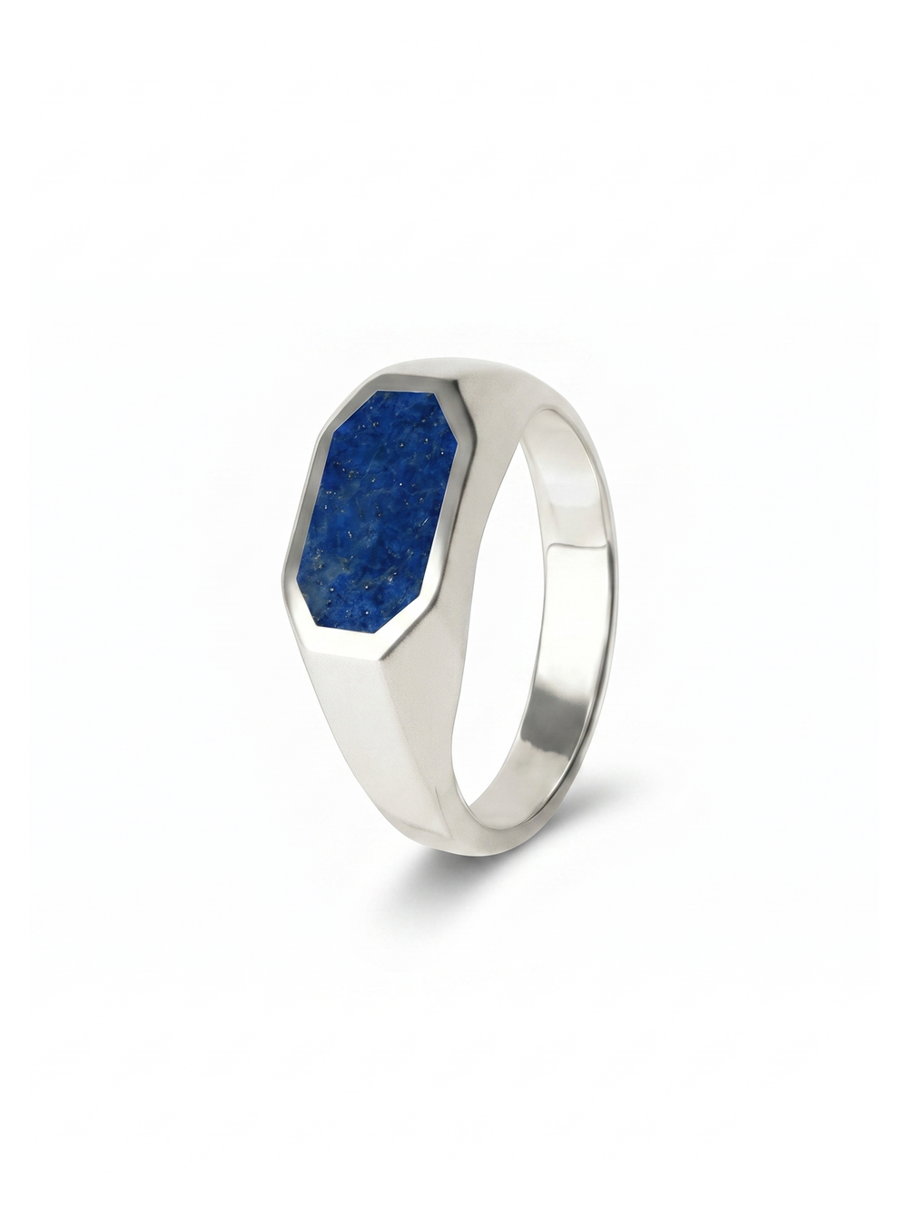 Blue Lapis Lazuli Gemstone Men's Ring By Harshita Jewellery