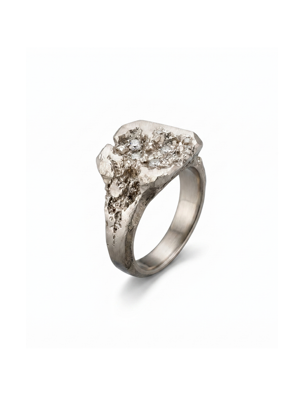 Smoky Quartz Men's Ring By Harshita Jewellery
