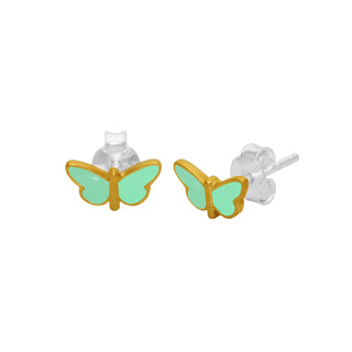 Kids Enamel Butterfly Stud Earrings By Harshita Jewellery