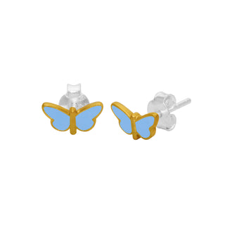 Kids Enamel Butterfly Stud Earrings By Harshita Jewellery